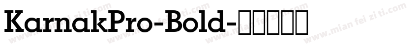 KarnakPro-Bold字体转换