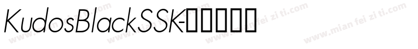 KudosBlackSSK字体转换