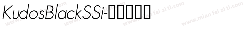 KudosBlackSSi字体转换