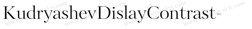 KudryashevDislayContrast字体转换