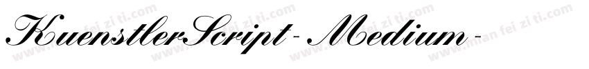 KuenstlerScript-Medium字体转换