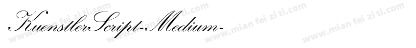 KuenstlerScript-Medium字体转换