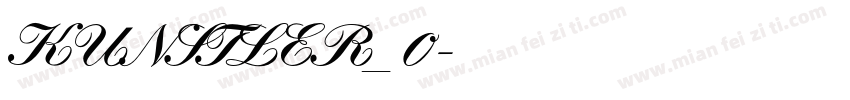 KUNSTLER_0字体转换
