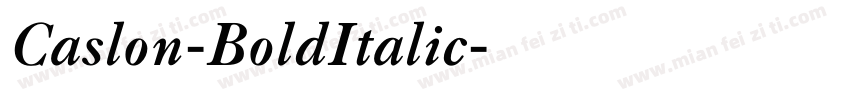 Caslon-BoldItalic字体转换