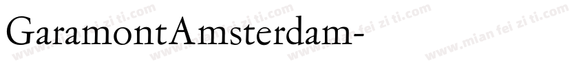 GaramontAmsterdam字体转换