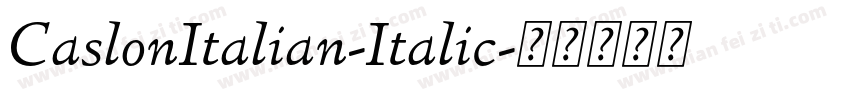 CaslonItalian-Italic字体转换