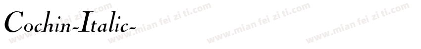 Cochin-Italic字体转换