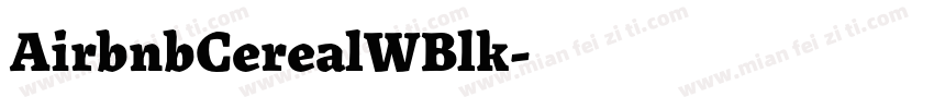 AirbnbCerealWBlk字体转换