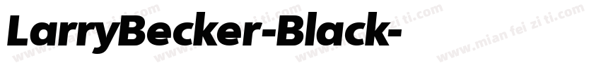 LarryBecker-Black字体转换