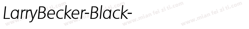 LarryBecker-Black字体转换