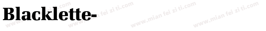 Blacklette字体转换