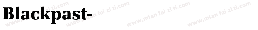 Blackpast字体转换