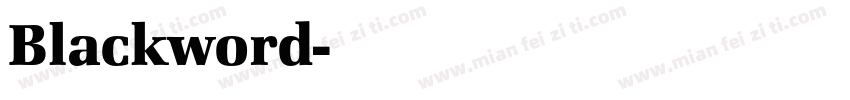 Blackword字体转换