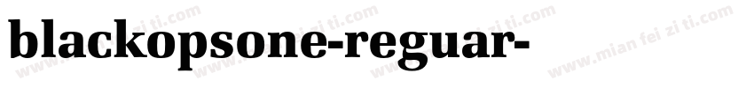 blackopsone-reguar字体转换