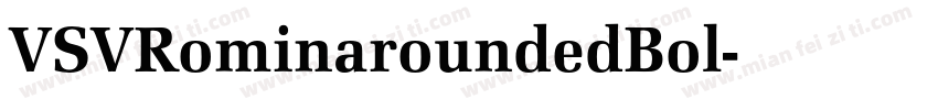 VSVRominaroundedBol字体转换