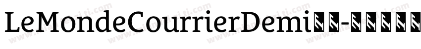 LeMondeCourrierDemi字体字体转换