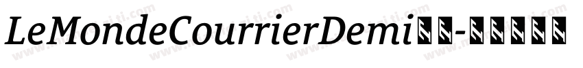 LeMondeCourrierDemi字体字体转换