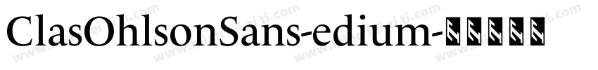 ClasOhlsonSans-edium字体转换
