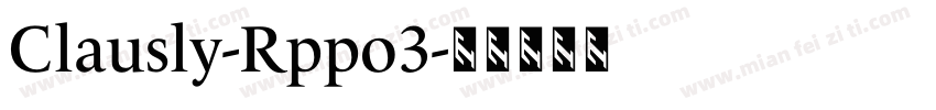 Clausly-Rppo3字体转换