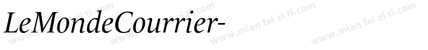 LeMondeCourrier字体转换