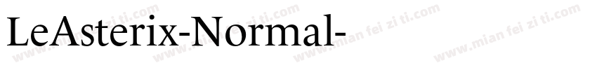 LeAsterix-Normal字体转换