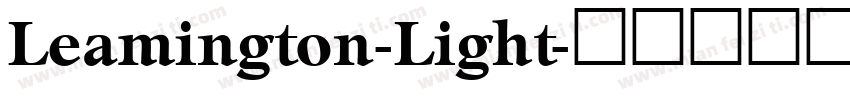 Leamington-Light字体转换