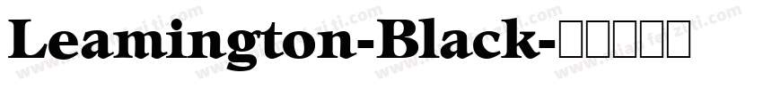 Leamington-Black字体转换