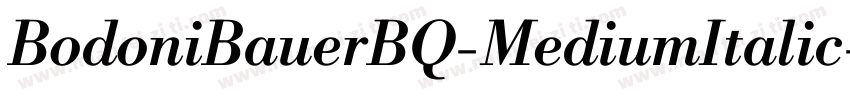 BodoniBauerBQ-MediumItalic字体转换
