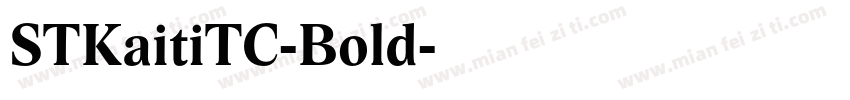 STKaitiTC-Bold字体转换