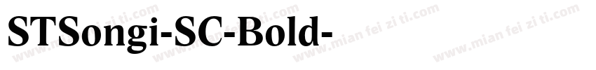 STSongi-SC-Bold字体转换
