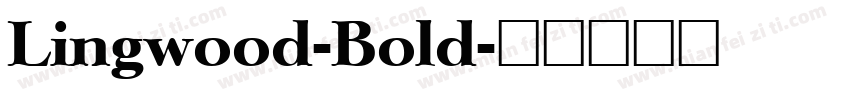 Lingwood-Bold字体转换