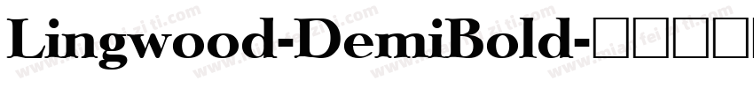 Lingwood-DemiBold字体转换