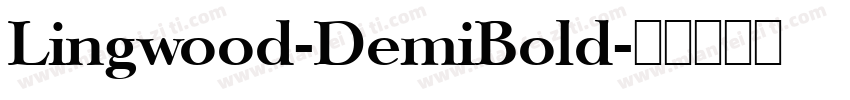 Lingwood-DemiBold字体转换
