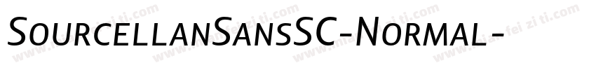SourcellanSansSC-Normal字体转换