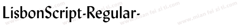 LisbonScript-Regular字体转换