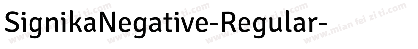 SignikaNegative-Regular字体转换