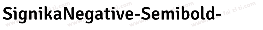 SignikaNegative-Semibold字体转换