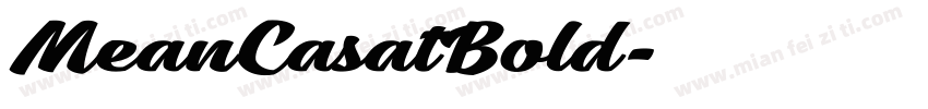MeanCasatBold字体转换