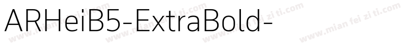 ARHeiB5-ExtraBold字体转换