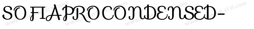 SOFIAPROCONDENSED字体转换