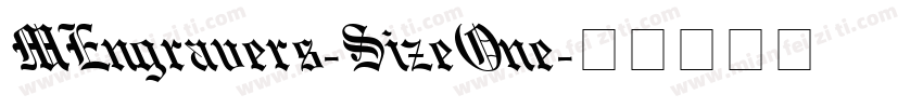 MEngravers-SizeOne字体转换