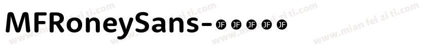 MFRoneySans字体转换