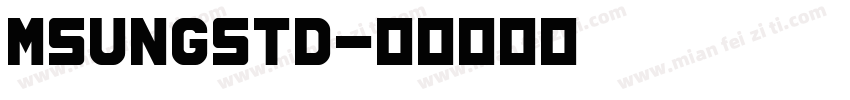 MSUNGSTD字体转换