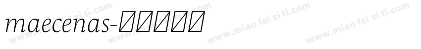maecenas字体转换