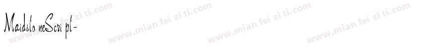 MaidstoneScript字体转换