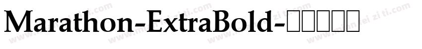 Marathon-ExtraBold字体转换