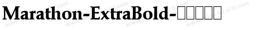 Marathon-ExtraBold字体转换