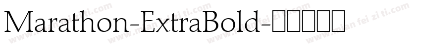 Marathon-ExtraBold字体转换