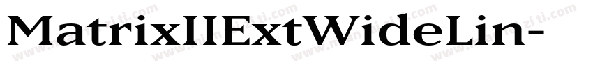 MatrixIIExtWideLin字体转换