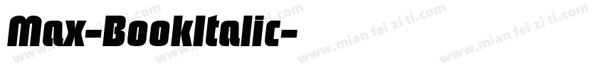 Max-BookItalic字体转换